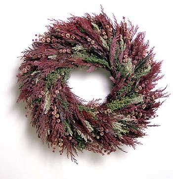 20" Burgundy Aroma Wreath